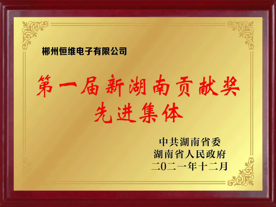 The First New Hunan Contribution Award