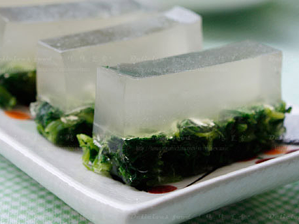 水晶菠菜冻