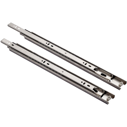 固特抽屉轨道静音导轨实心滚珠三节轨滑道不锈钢滑轨