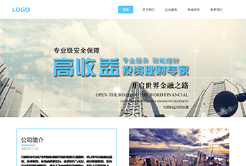 首资投资网站模板桌面预览