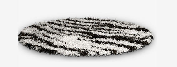 Black pattern carpet
