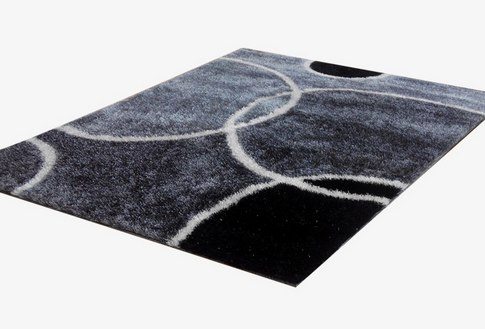 Black pattern carpet