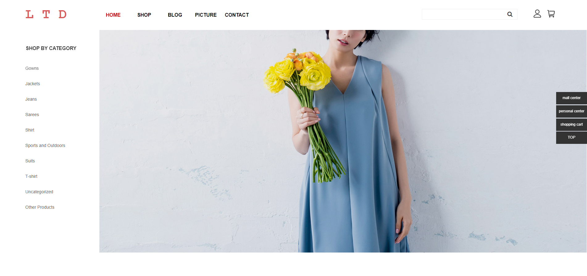 跨境B2C-服装商城网站模板桌面预览