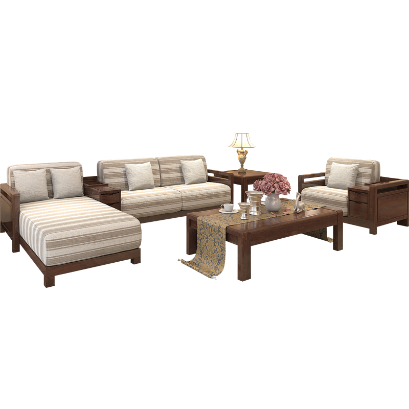 实木沙发新中式客厅家具