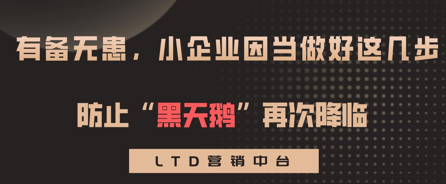 有备无患，小企业因当做好这几步，防止“黑天鹅”再次降临！