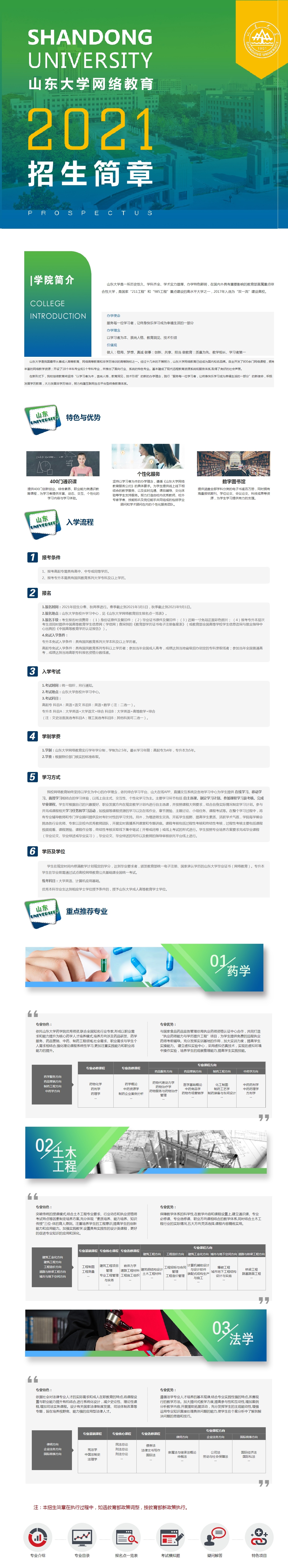 山东大学2021年网络教育招生简章