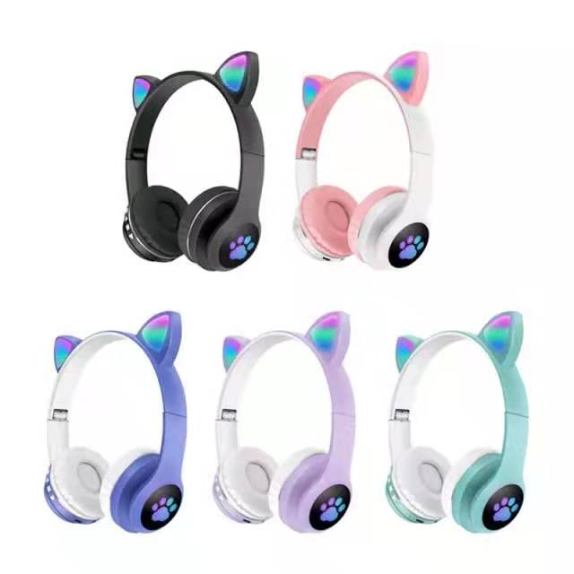 Cat ear bluetooth Headset