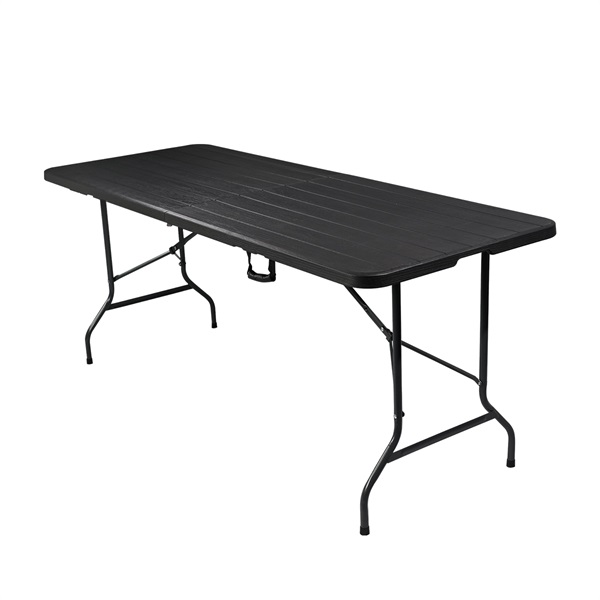 Black folding table