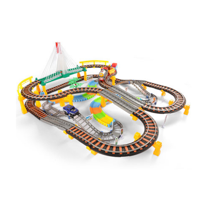 Small children toy train set rail car