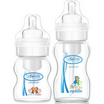 布朗博士（DrBrown’s）初生婴儿防胀气宽口玻璃奶瓶套装120ml+240ml（晶彩版）