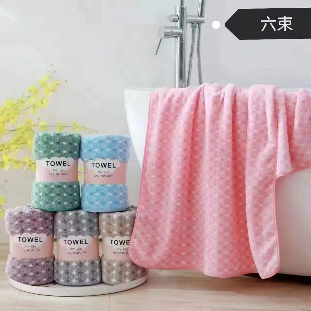 Ultra fine fiber dry hair towel coral fleece