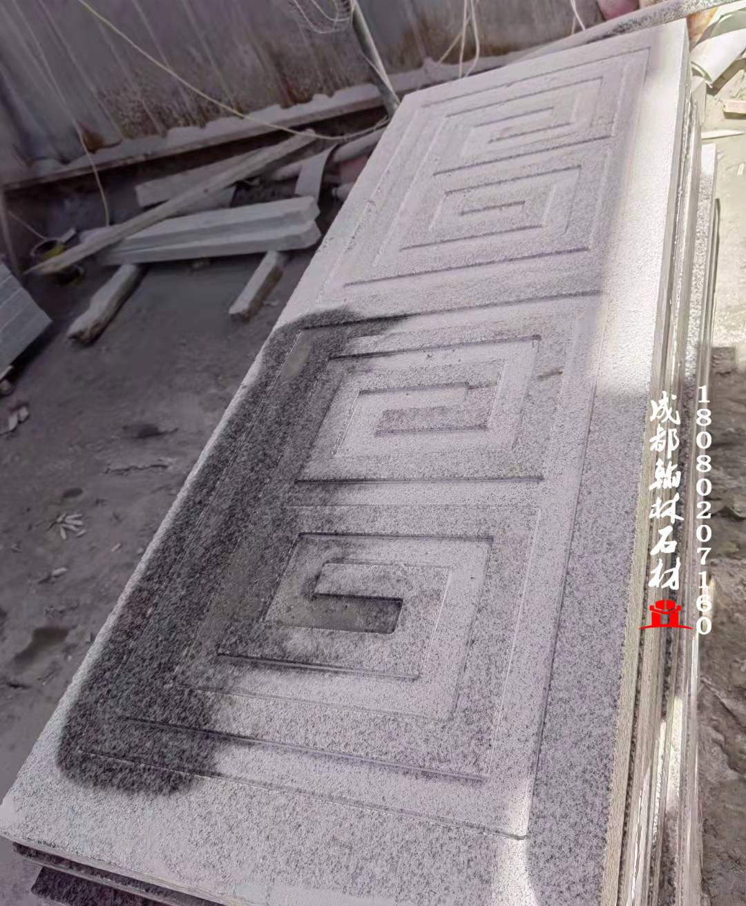 四川花岗岩芝麻灰河道桥栏杆