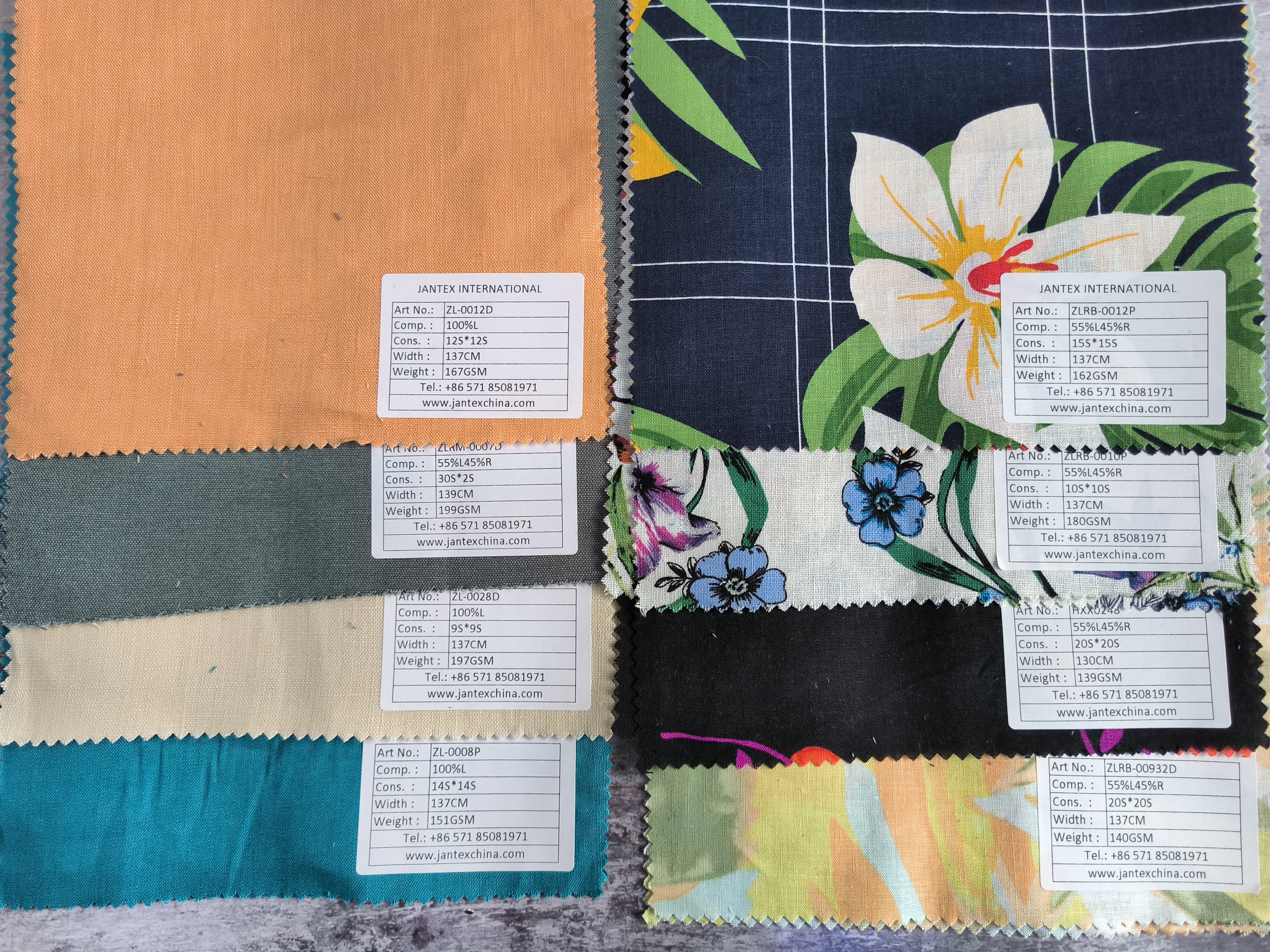 Linen and Linen/Viscose fabric