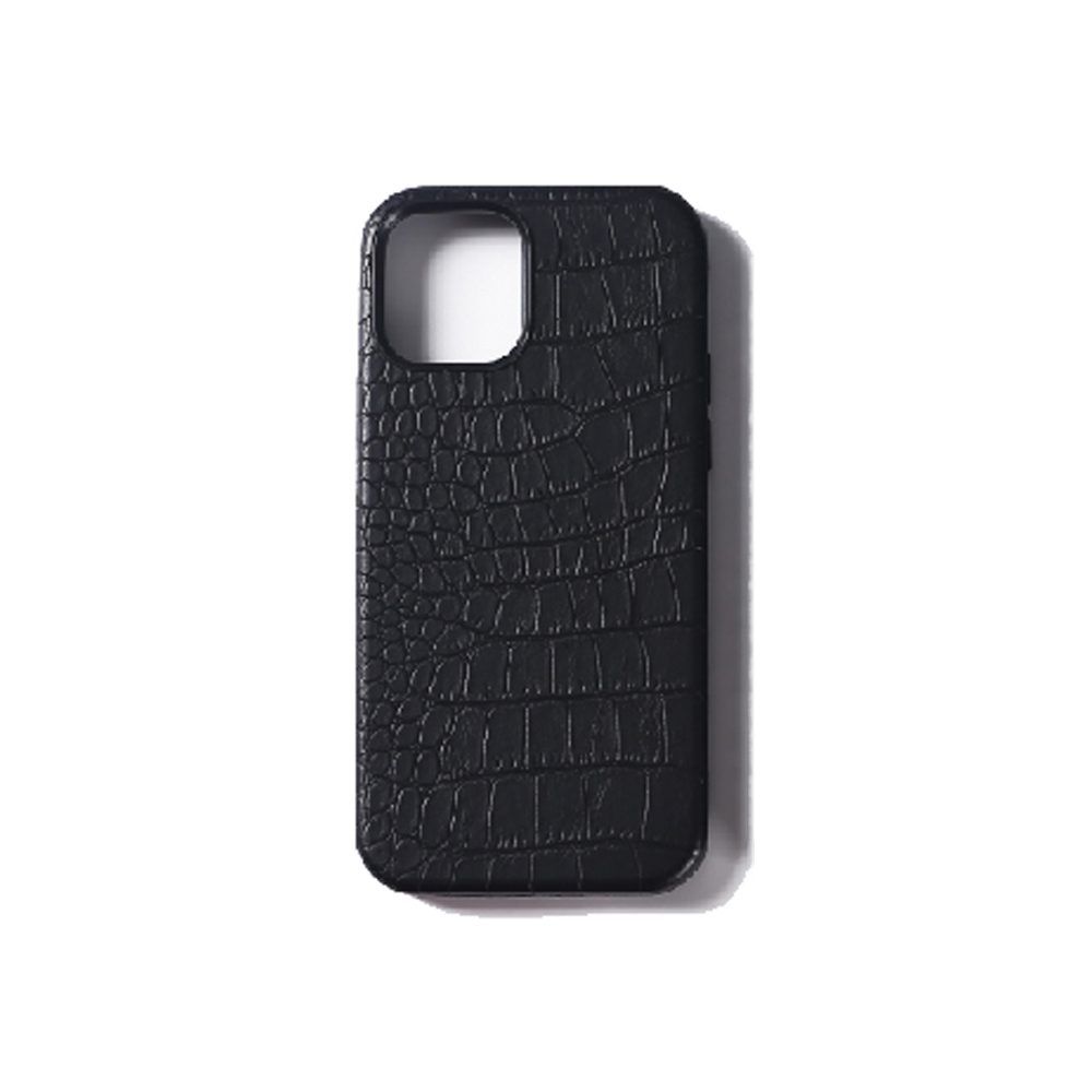 Crocodile microfiber metail button leather pu pc iphone case