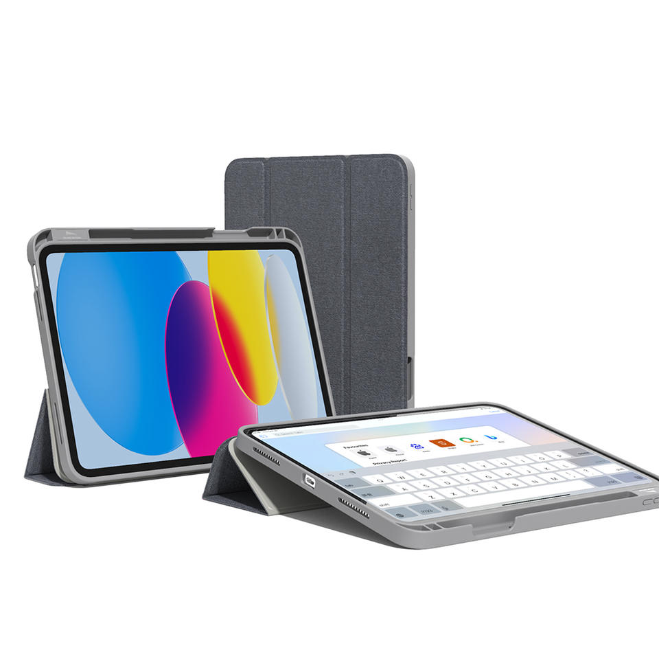 Trifold Folio PC+TPU Protective Case For iPad