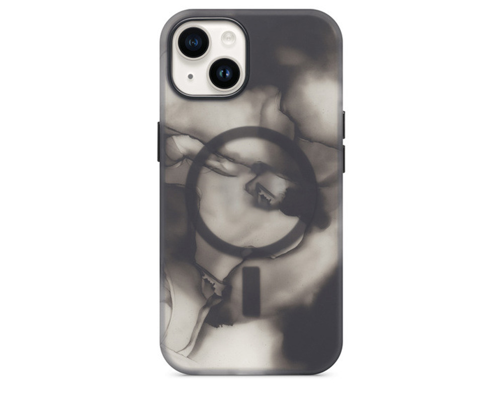 iPhone PC Magnet Wireless Charging Watercolour Pattern Phone Case