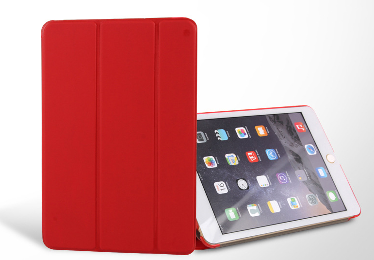 Trifold Folio PU PC Leather Protective Case For iPad