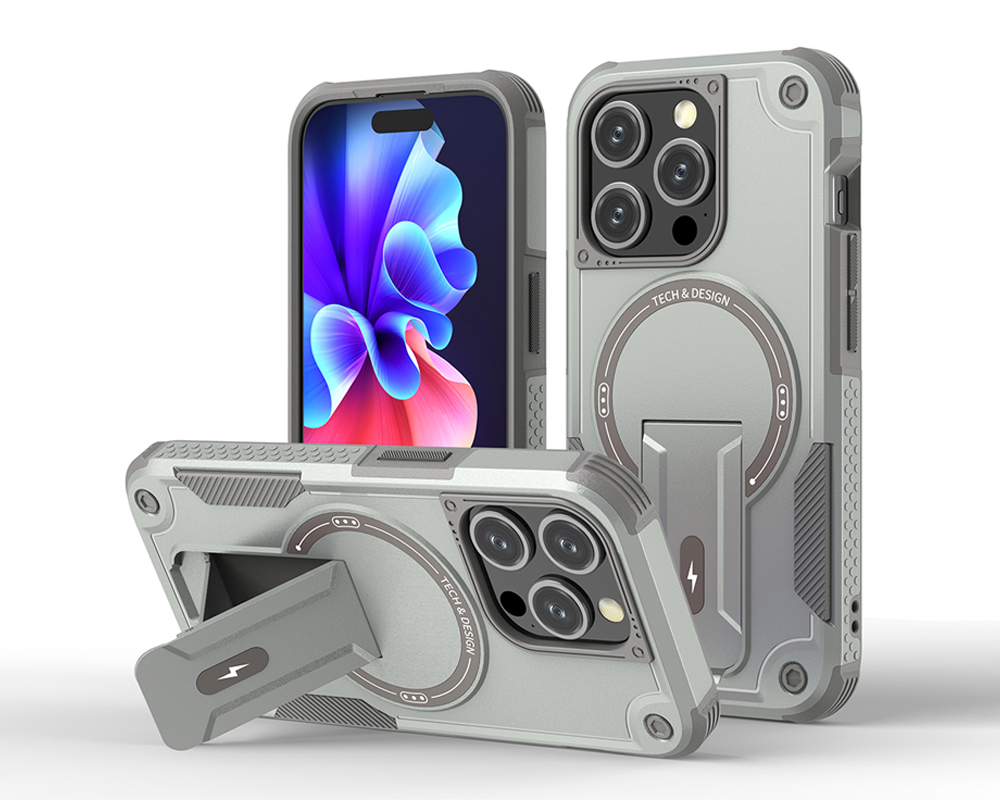stand pc tpu iphone case with wireless charging