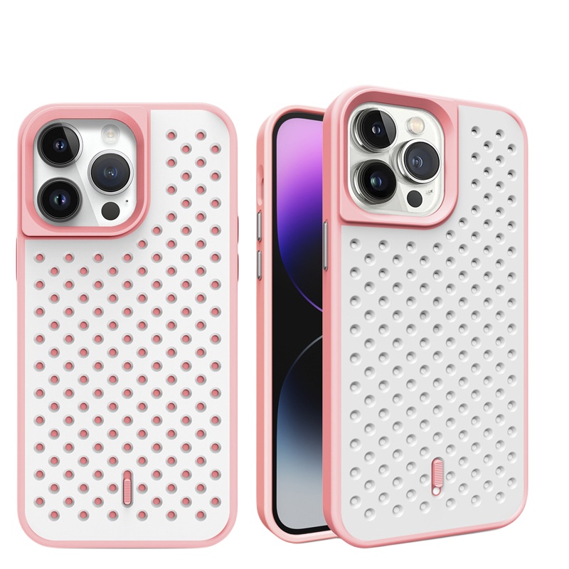 Honeycomb color-changing heat dissipation tpu pc iphone case
