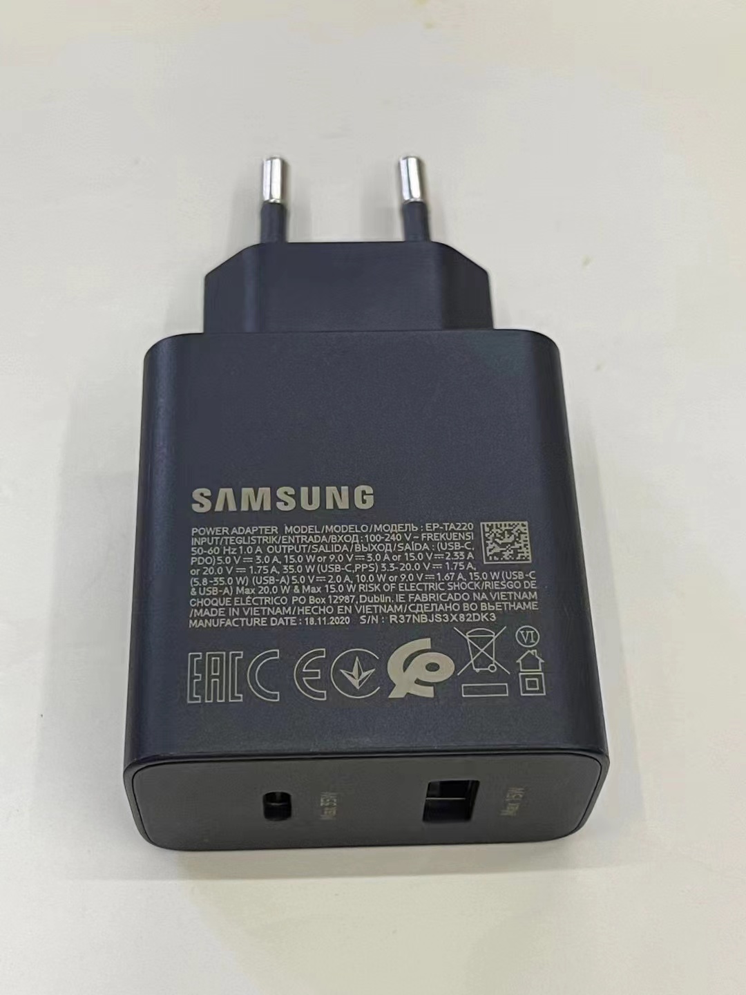 Samsung original charger 35W EP-TA220 EU Spec