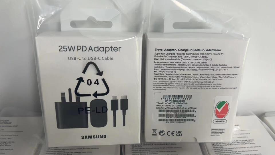 Original Samsung 25W PD Adapter USB-C To USB-C Cable