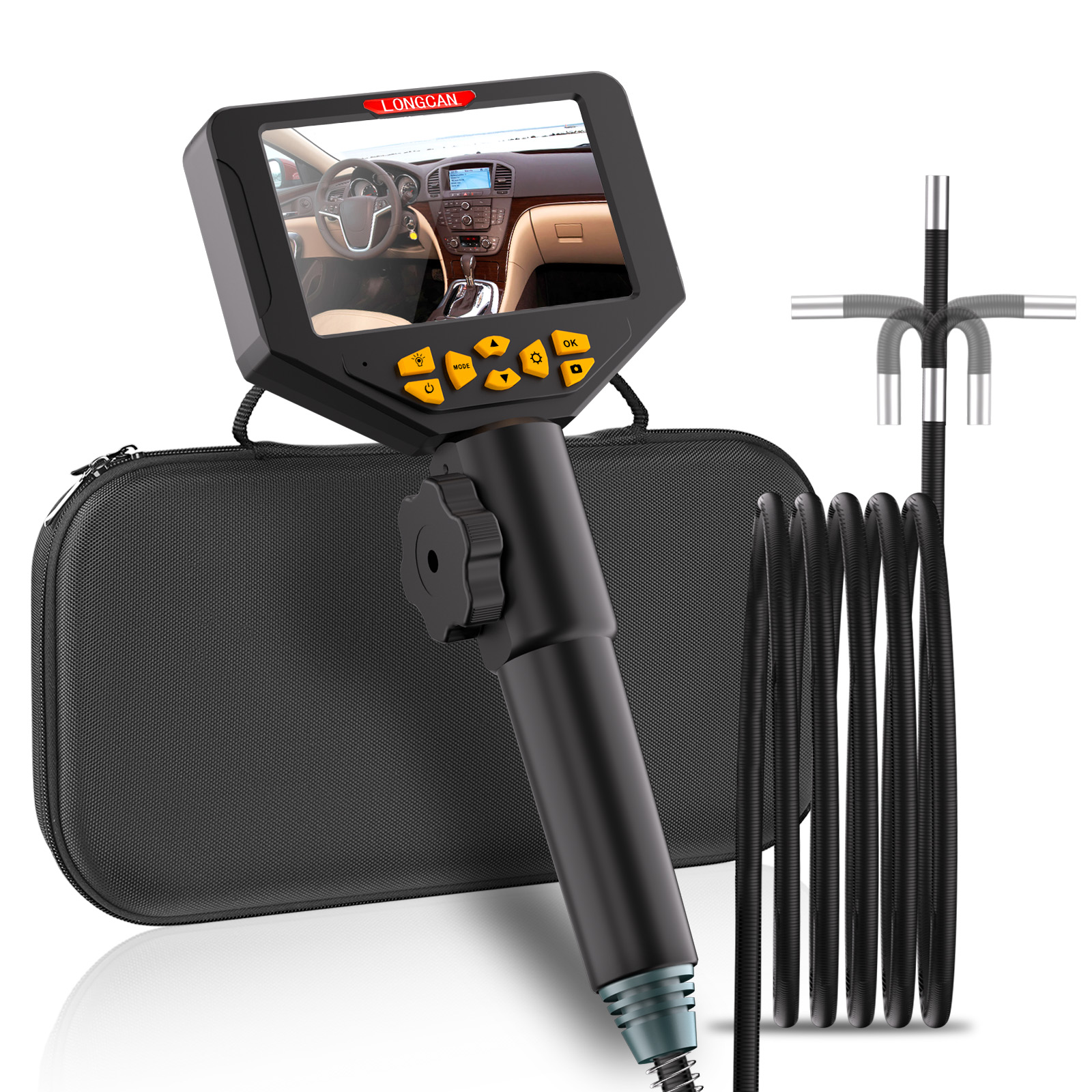 LC-B Two-Way Articulating 5-inch IPS Screen Inspection   Borescope  Camera