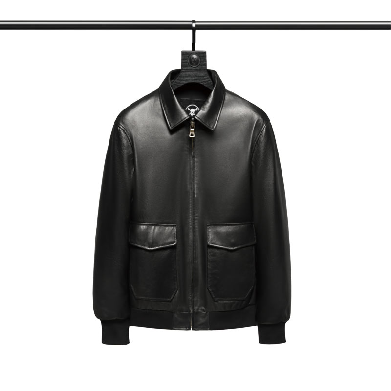 The Mind Of Devil小公羊山羊皮半植鞣无涂层A2飞行员夹克