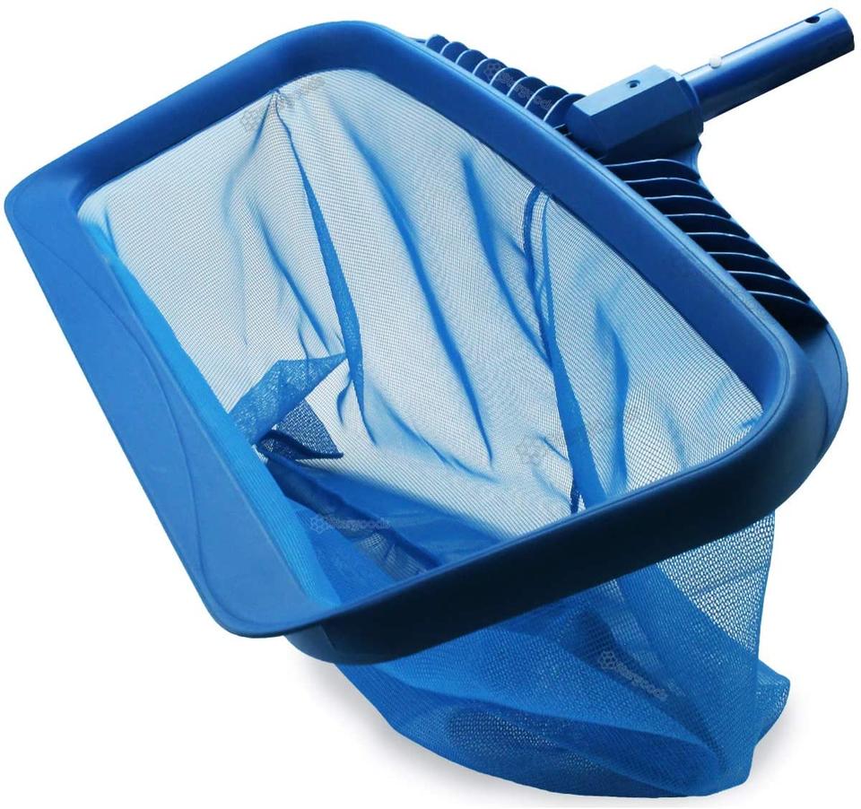 Pool Skimmer Net, Heavy Duty Leaf Rake Cleaning Tool, Fine Mesh Net Bag Catcher