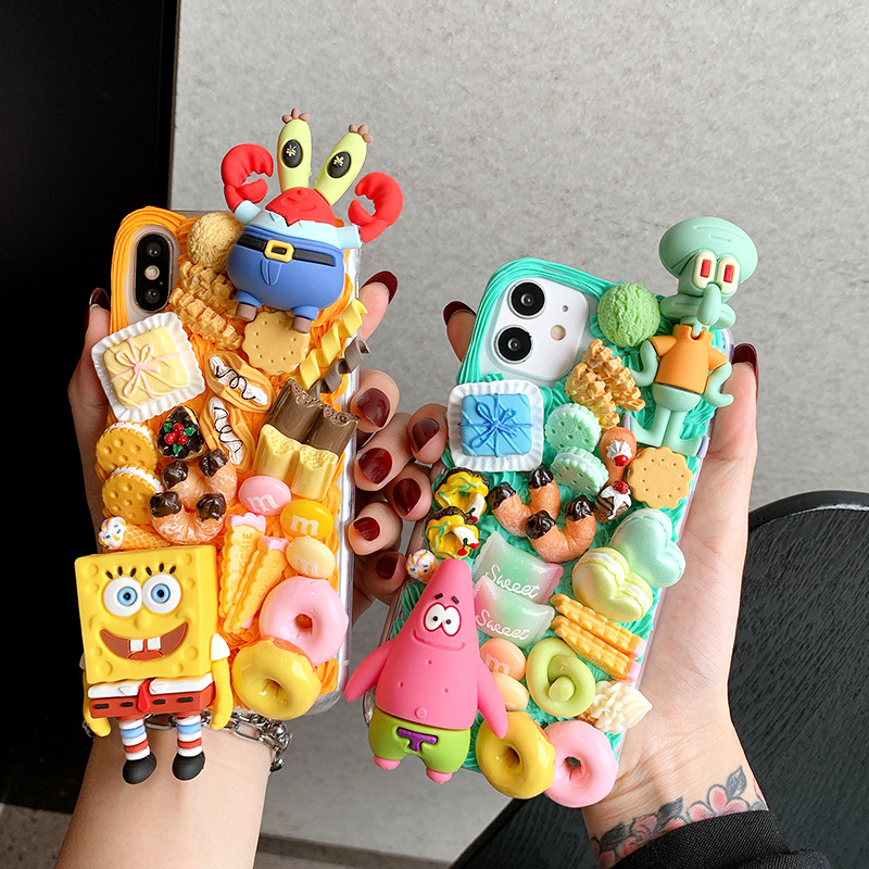 SpongeBob Cream Phone Case| Phone Cover (Customizable)