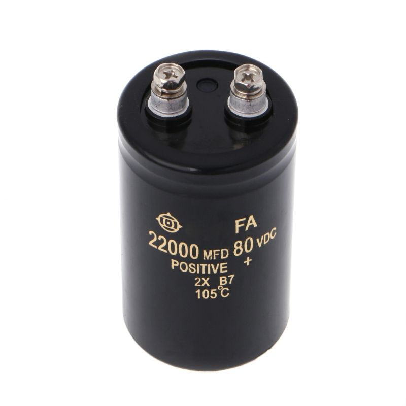 Original Factory 22000uF 80V 500V 10000uF Screw-In Electrolytic Capacitor Audio Amp Power Supply 50X80mm 105