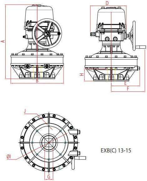 Exc (CG) & Exb (C) Series Aluminum Alloy Water-Proof Electric Actuator Quarter Turn