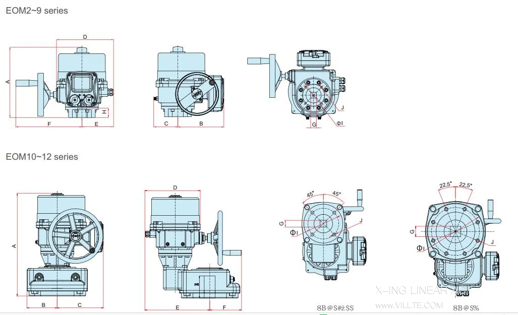 LCD Type Electric Actuator Quarter-Turn