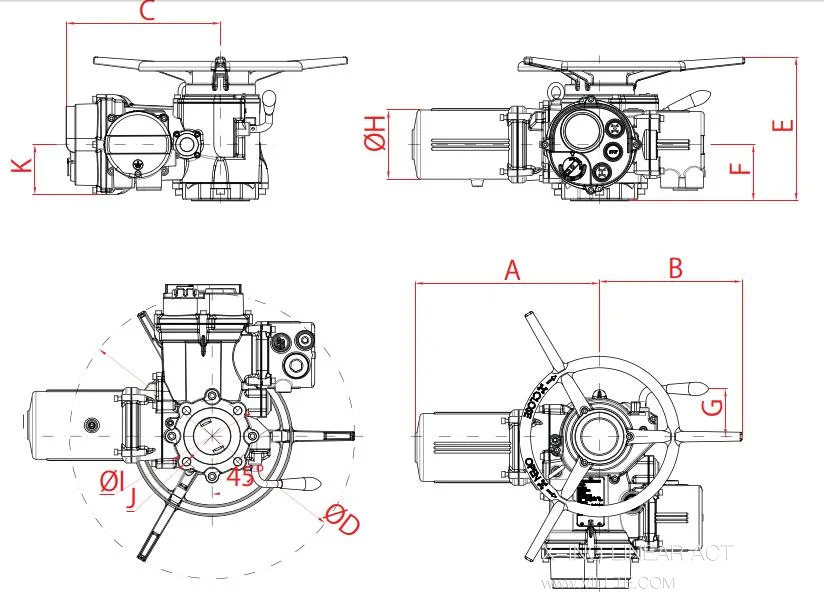 Electric Actuator Pneumatic Actuator Motorized Actuator