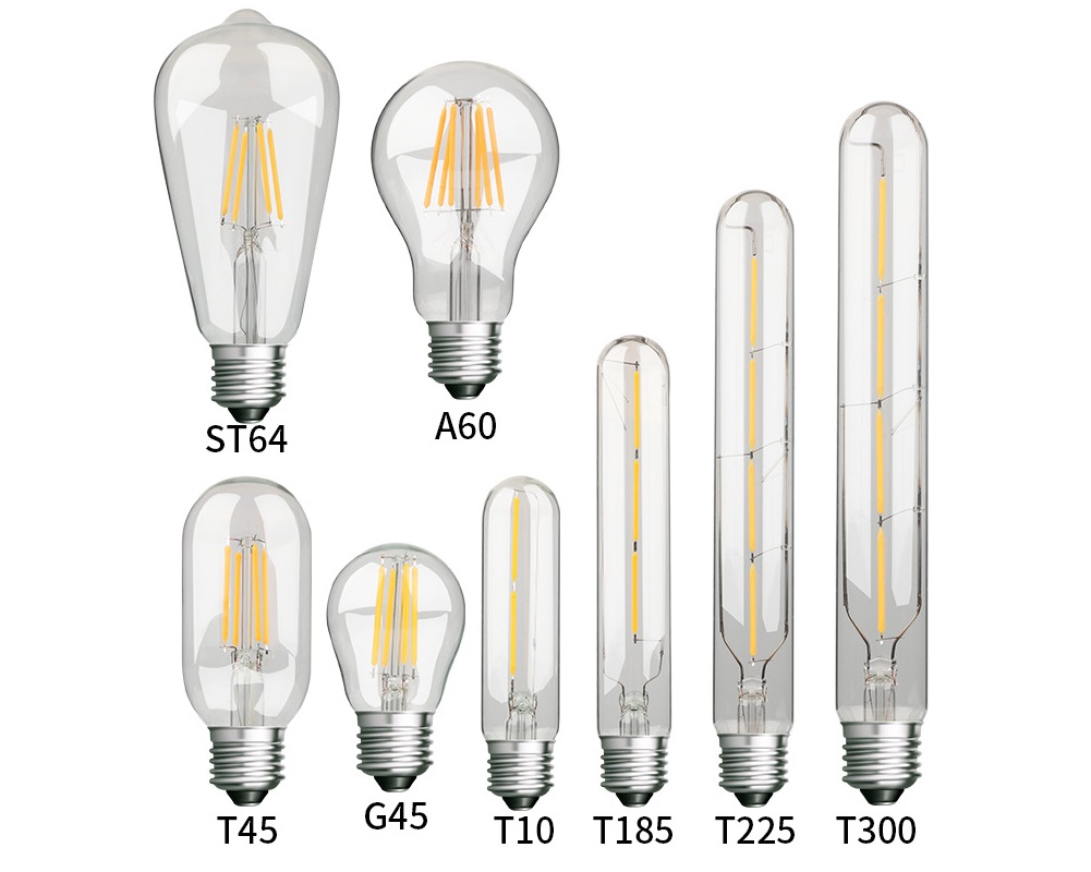 E26/E27 110V/240V led transparent retro Edison filament bulb