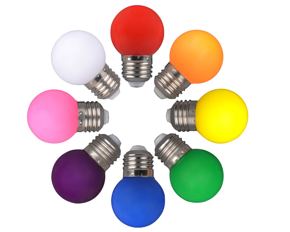 1W 2W 3W led color bulb