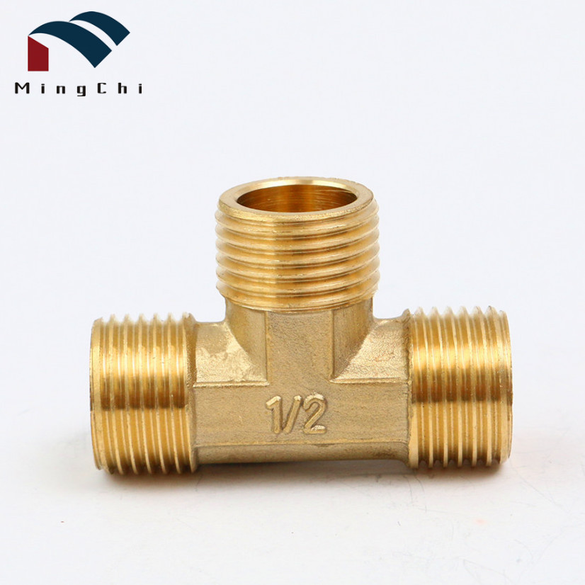 MC-BF14  BRASS MALE TEE