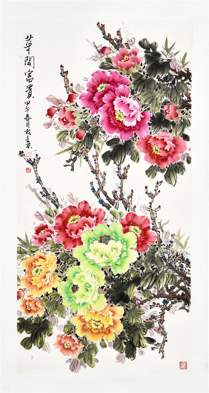 花开富贵-中国画牡丹图