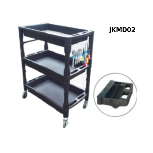 3-Shelf Reinforced Plastic Utility Cart