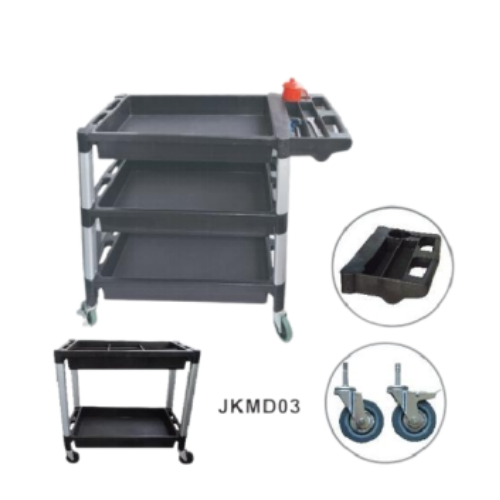 2/3-Shelf Reinforced Plastic Utility Tool Storage Trolly