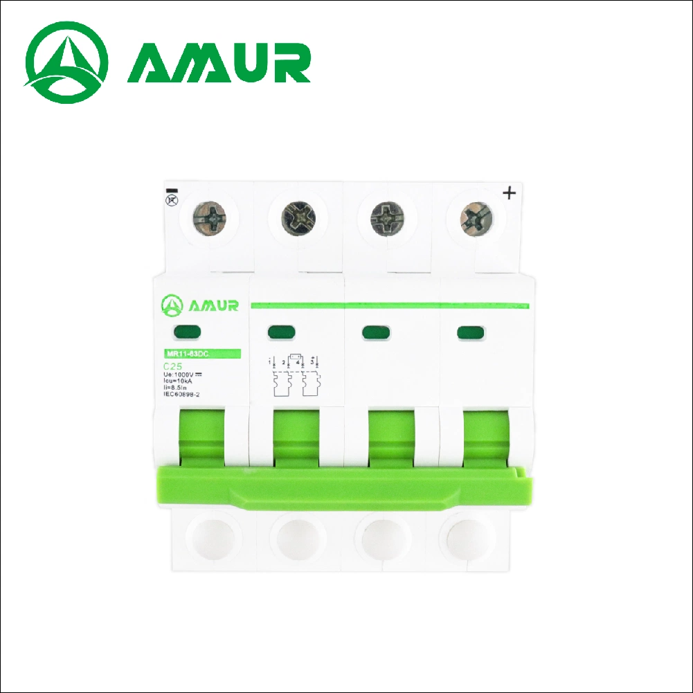 Amur 4p 63A 6ka MCB DC Circuit Breaker