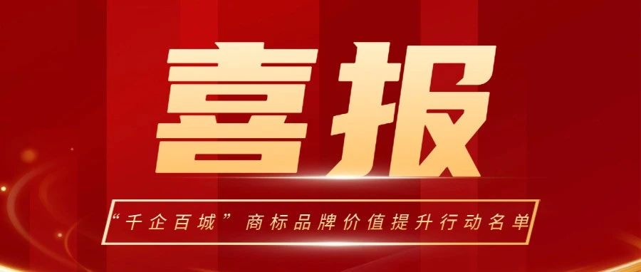 【喜报】云南省商标协会8家会员单位商标品牌入围首批“千企百城”商标品牌价值提升行动名单