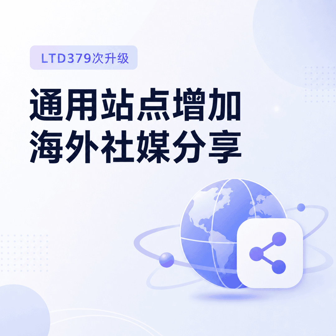 详情页增加海外社媒分享，内容分享入口更完整