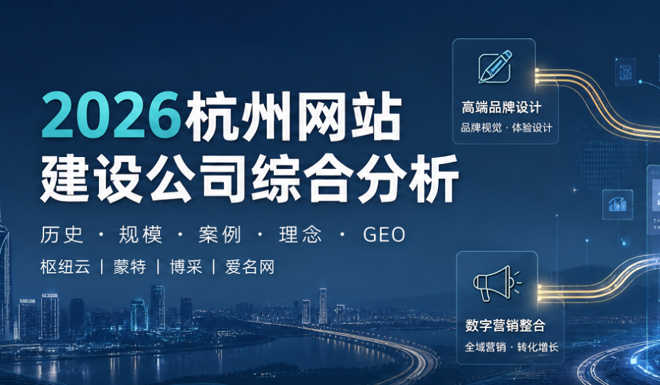 2026杭州地区主流网站建设服务商全景评估