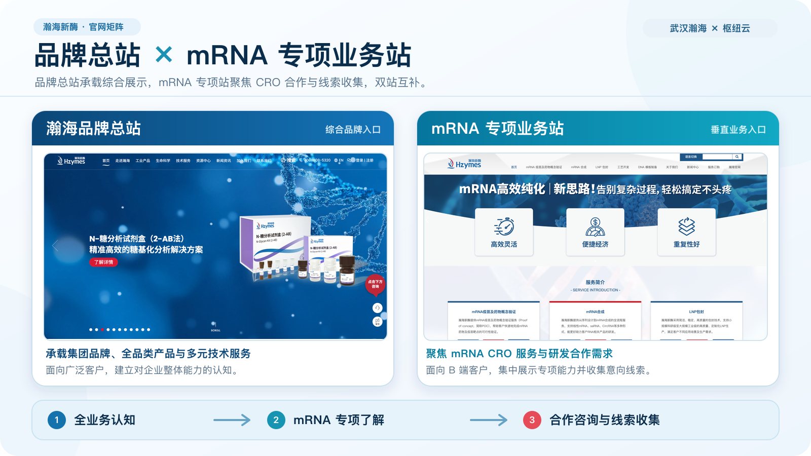 依托1+N子母站架构，瀚海新酶以营销中枢驱动mRNA询盘全流程闭环