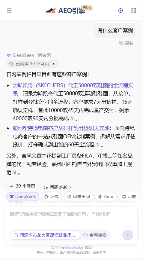 枢纽云 GEO 系统软件 AEO 引擎界面截图