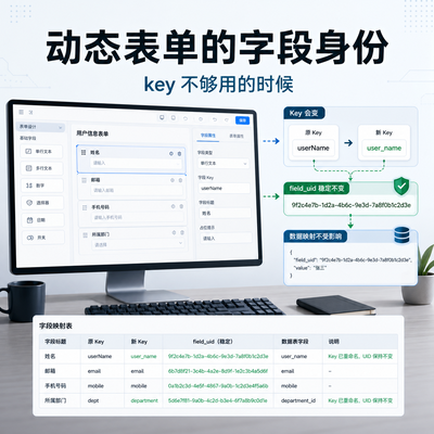 动态表单里，字段 key 为什么不能当成字段身份