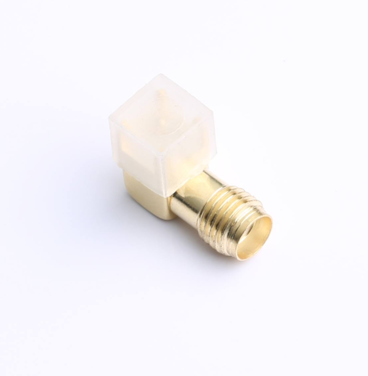 射频同轴连接器 半牙弯头SMA母针板端高度11MM OP-RF14503011