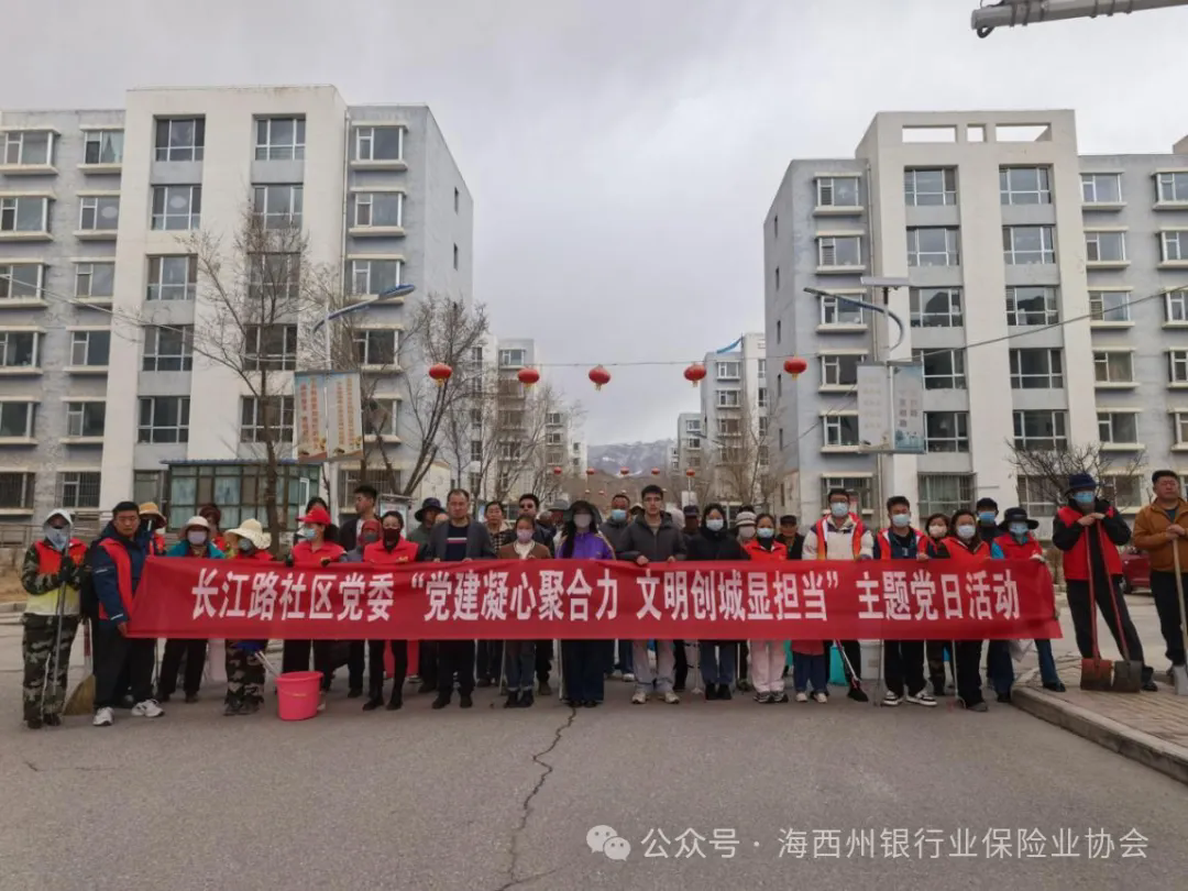 会员党建 | 党建引领聚合力 志愿服务美家园&mdash;&mdash;人保财险海西州分公司组织党员开展社区环境卫生整治志愿服务活动