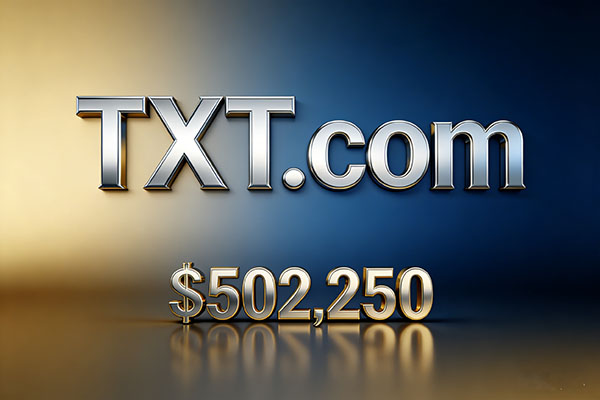 三字母精品域名TXT.com以502,250美元高价成交