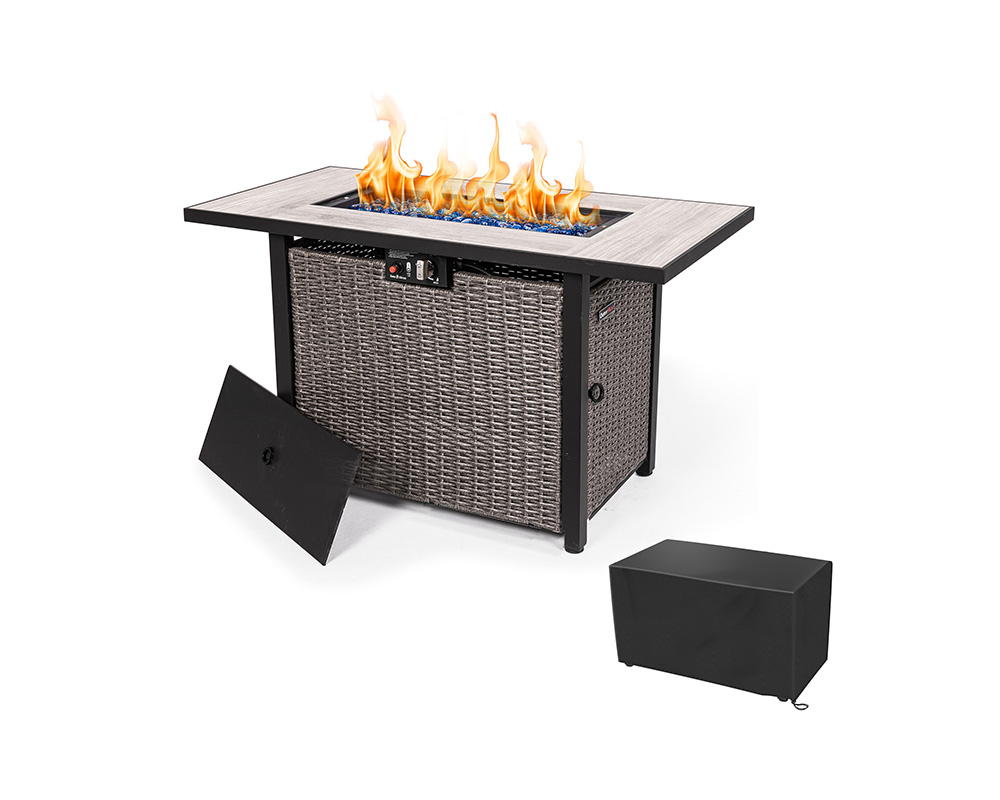 42'' Propane Fire Pit Table with Cover
